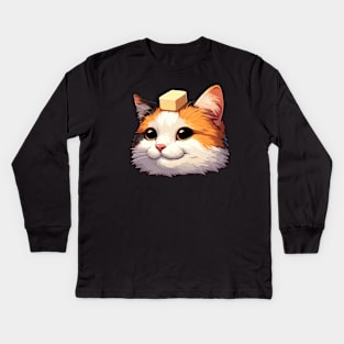 butter cat 3 Kids Long Sleeve T-Shirt